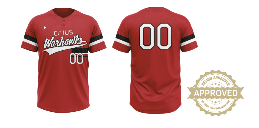 Citius Baseball Organization - Red Two Button Jersey