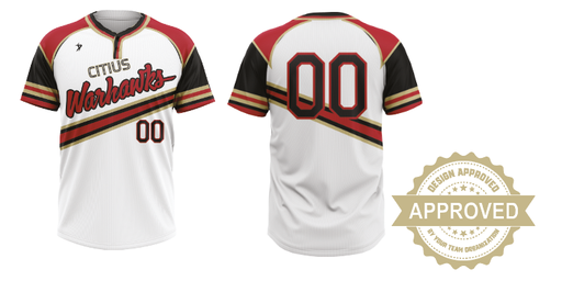 Citius Baseball Organization - White Two Button Jersey